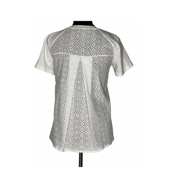 VERONICA BEARD JEANS Womens Mauna Short-Sleeve Eyelet Cotton Tee Size XS‎ - Picture 3 of 8